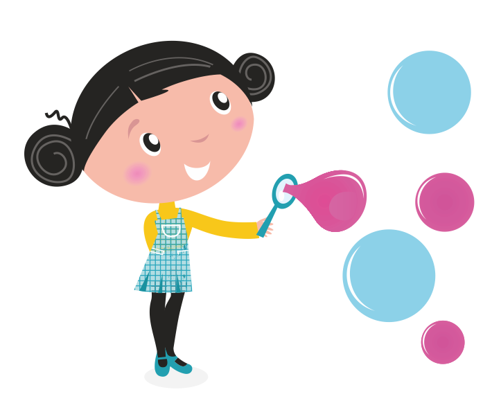 NIÑA CON POMPERO