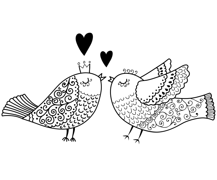 Vinilos decorativos Pajaritos Love