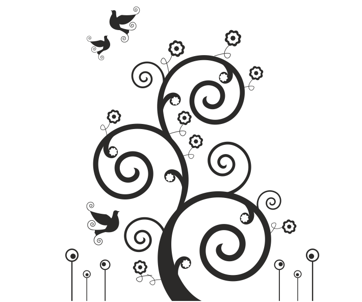 Árbol con pajaritos