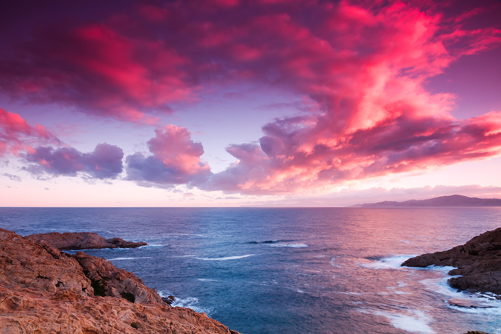 Atardecer en el mar