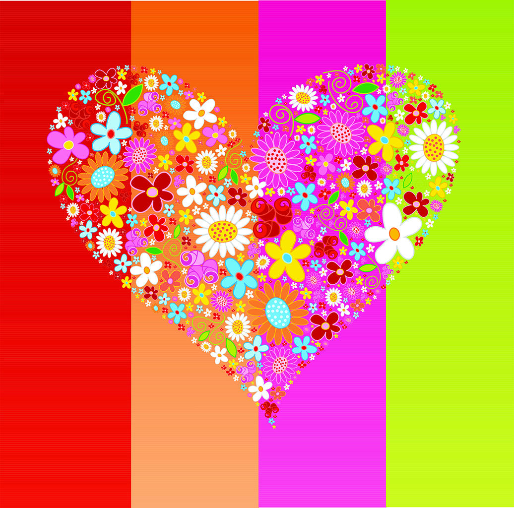 Corazón de flores