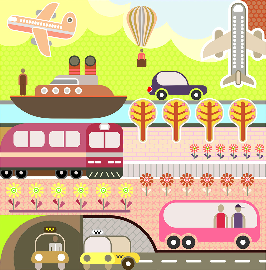 Fondo infantil transportes