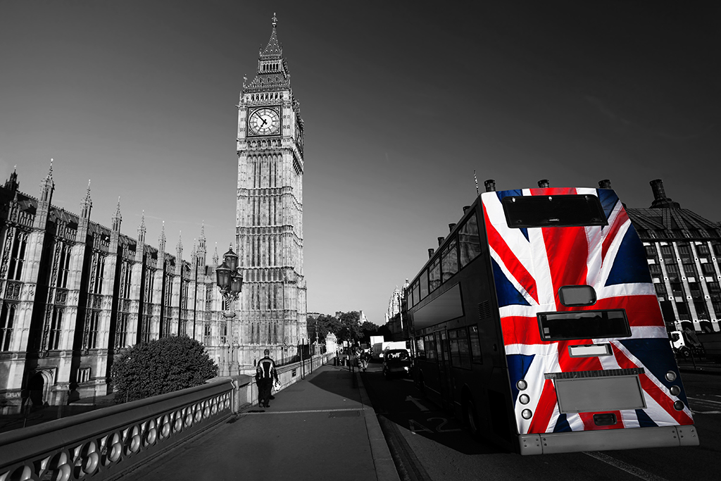 Londres: autobús y Big Ben