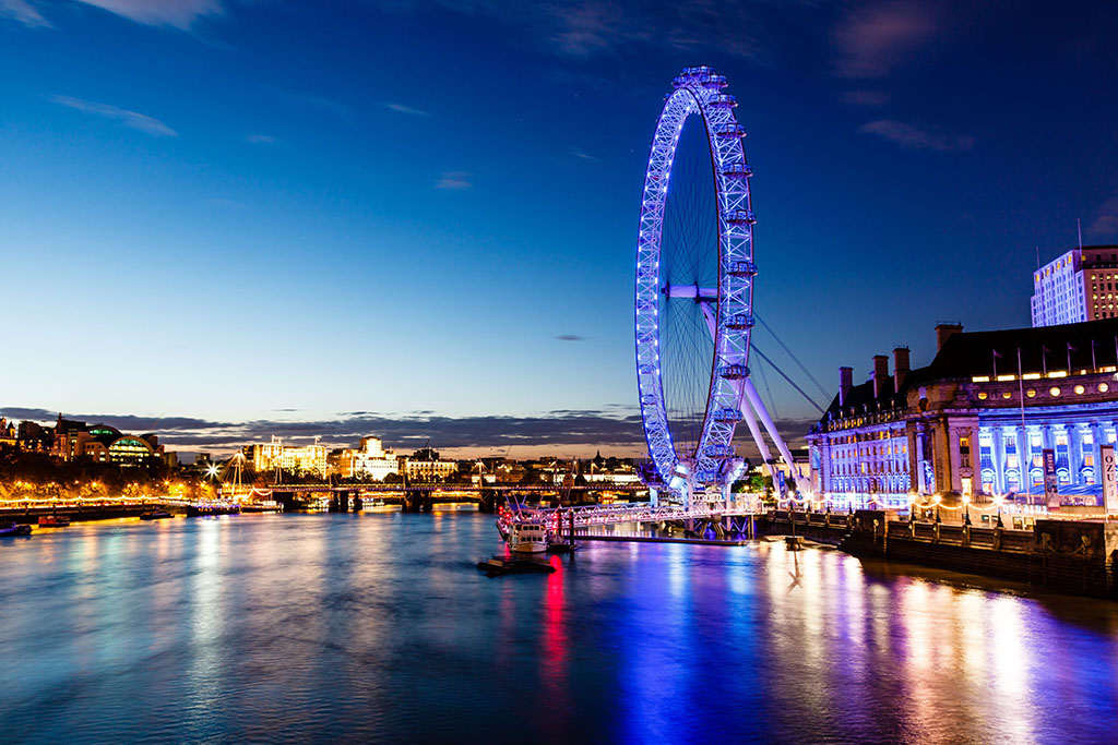 London Eye al atardecer