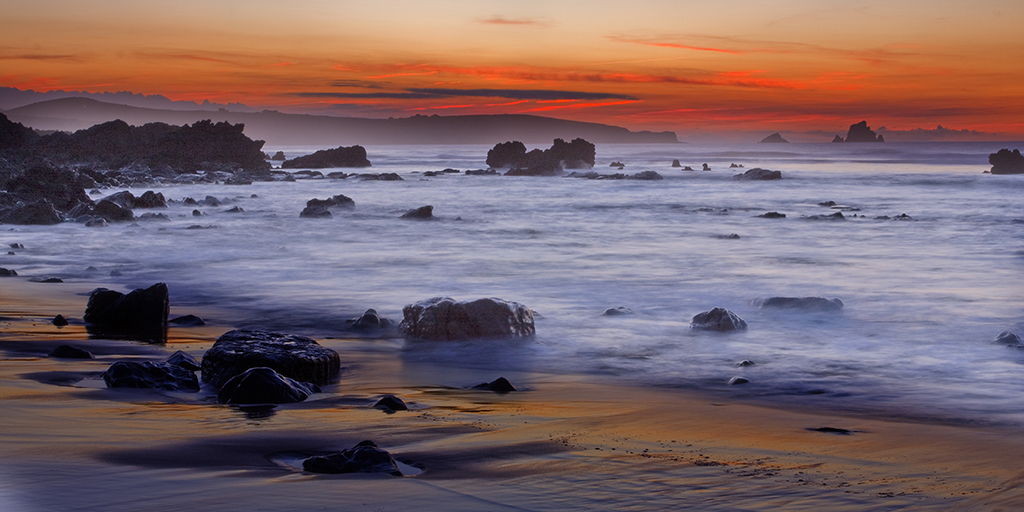 Puesta de sol en playa 1