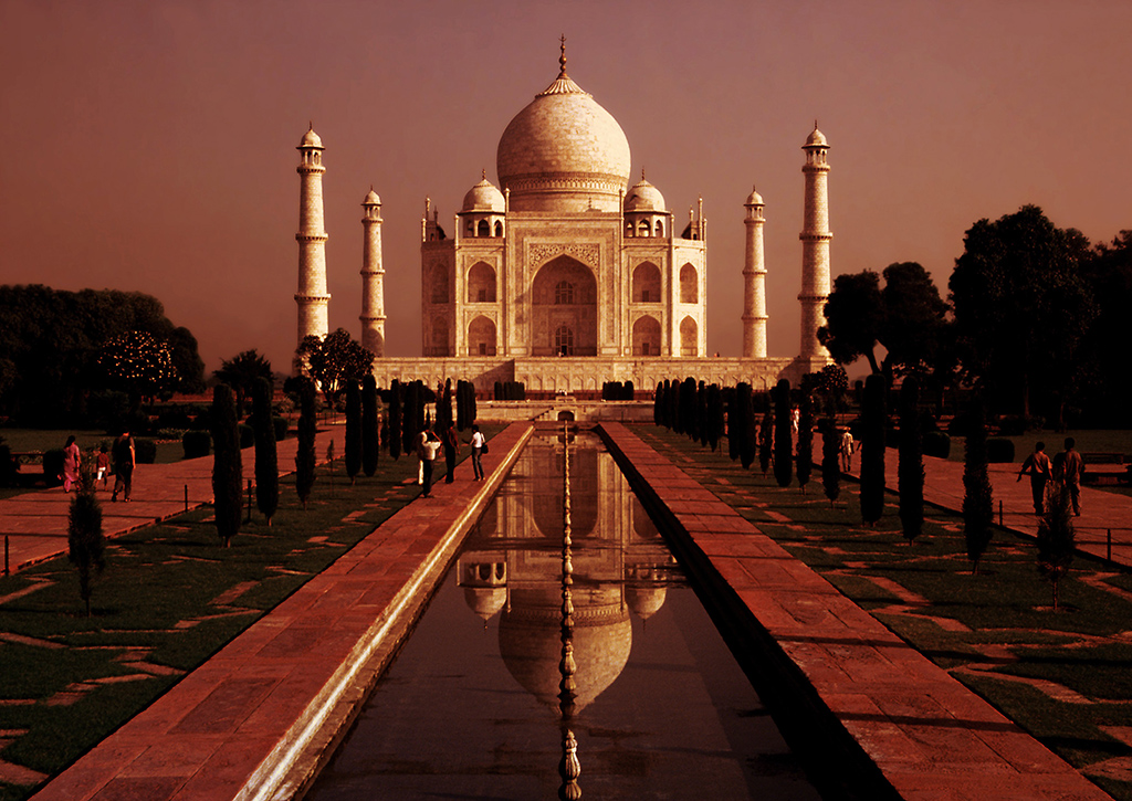 Taj Mahal: anochecer