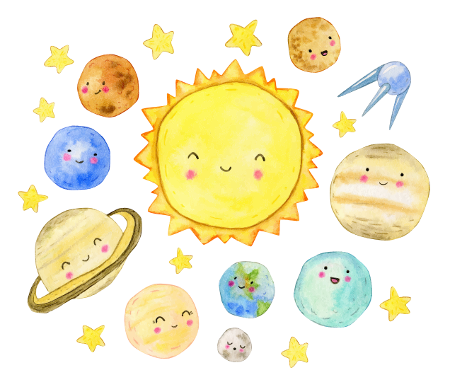 Sistema Solar acuarela
