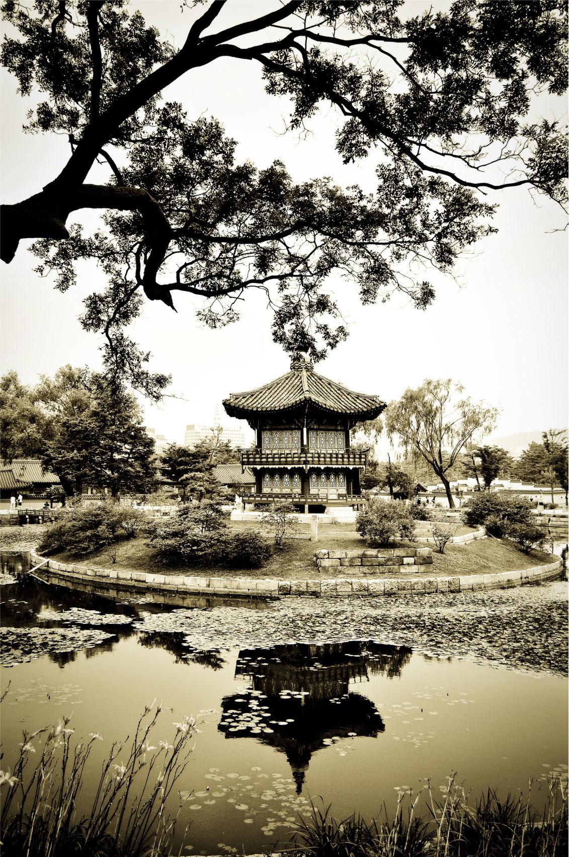 Pagoda china (sepia)